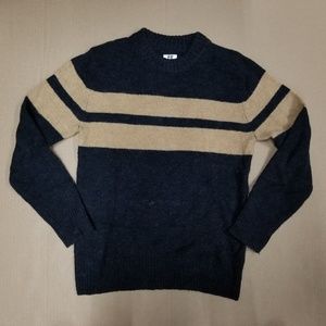 H&M Black Tan Crew Neck Sweater Men's US Size S